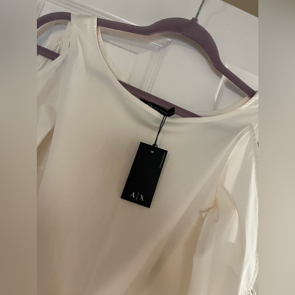 NEW limited edition Armani exchange white blouse cotton - Picture 5 of 10